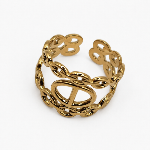 Bague dorée Cassia ajustable