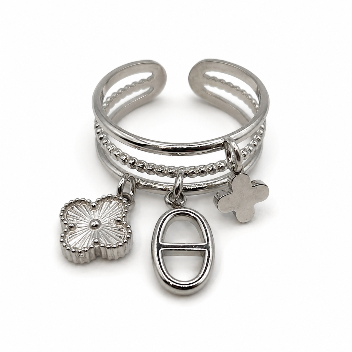 Bague Luna breloques ajustable