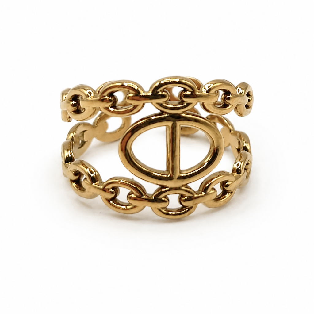Bague dorée Cassia ajustable