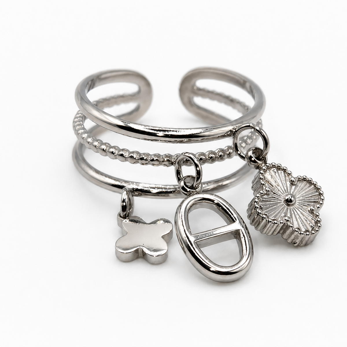 Bague Luna breloques ajustable