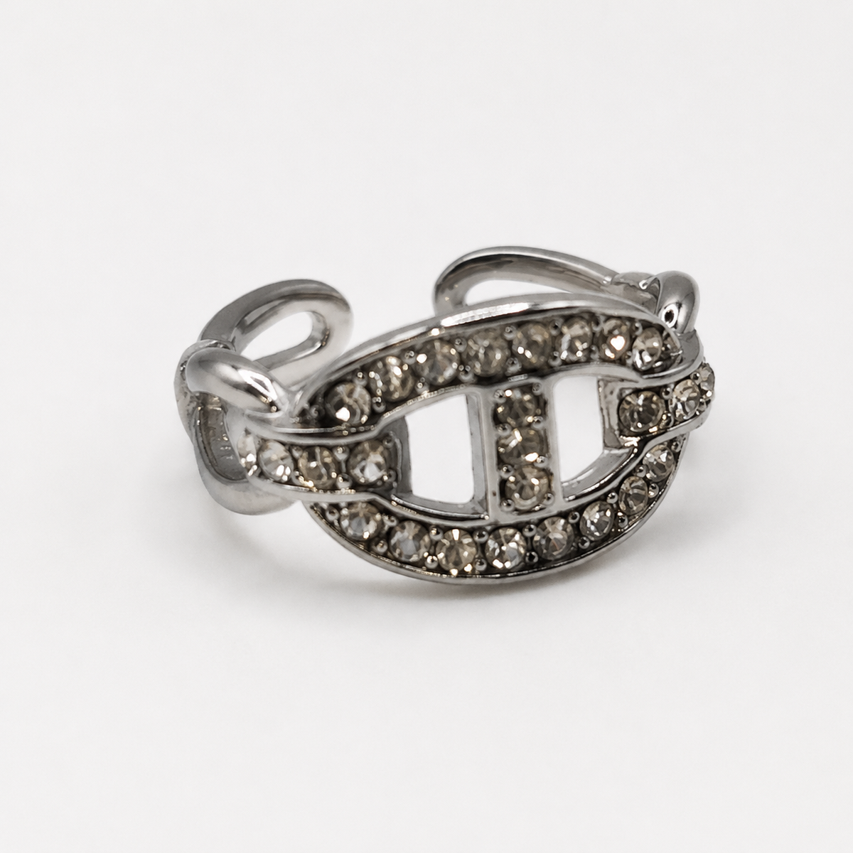 Bague Éclipse Argentée – Ajustable