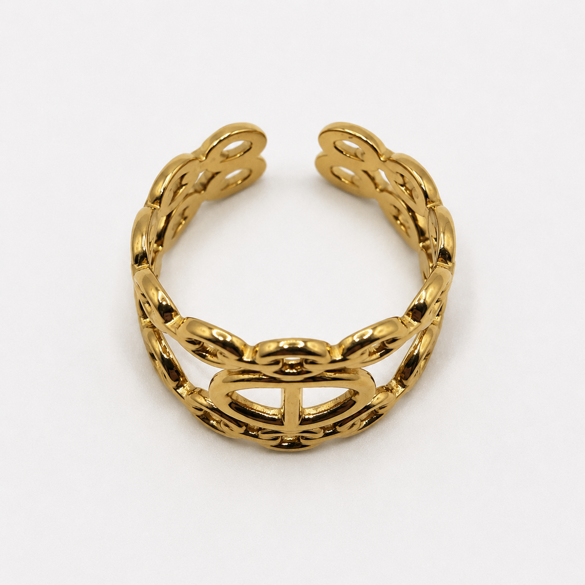 Bague dorée Cassia ajustable